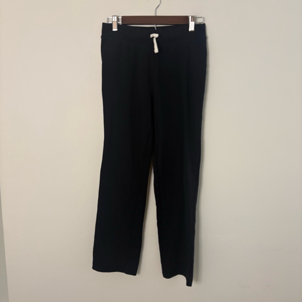 Lands Ends Kids Youth Xl Black Sweatpants 14/16 Basic Regular Euc